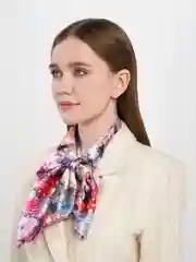 Пастельно-коралловый французская косынка