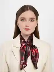 Бордовый французская косынка