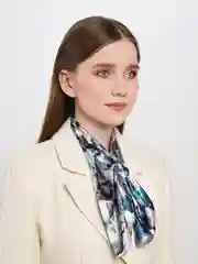 Серый металлик французская косынка