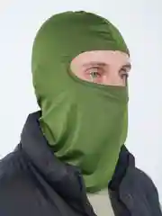 Зеленый балаклава подшлемник - маска спортивная мужская женская