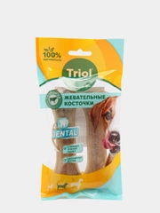 Косточки Triol жевательные из сыромятной кожи для собак 10-25 кг, 12,5 см, 2 штуки