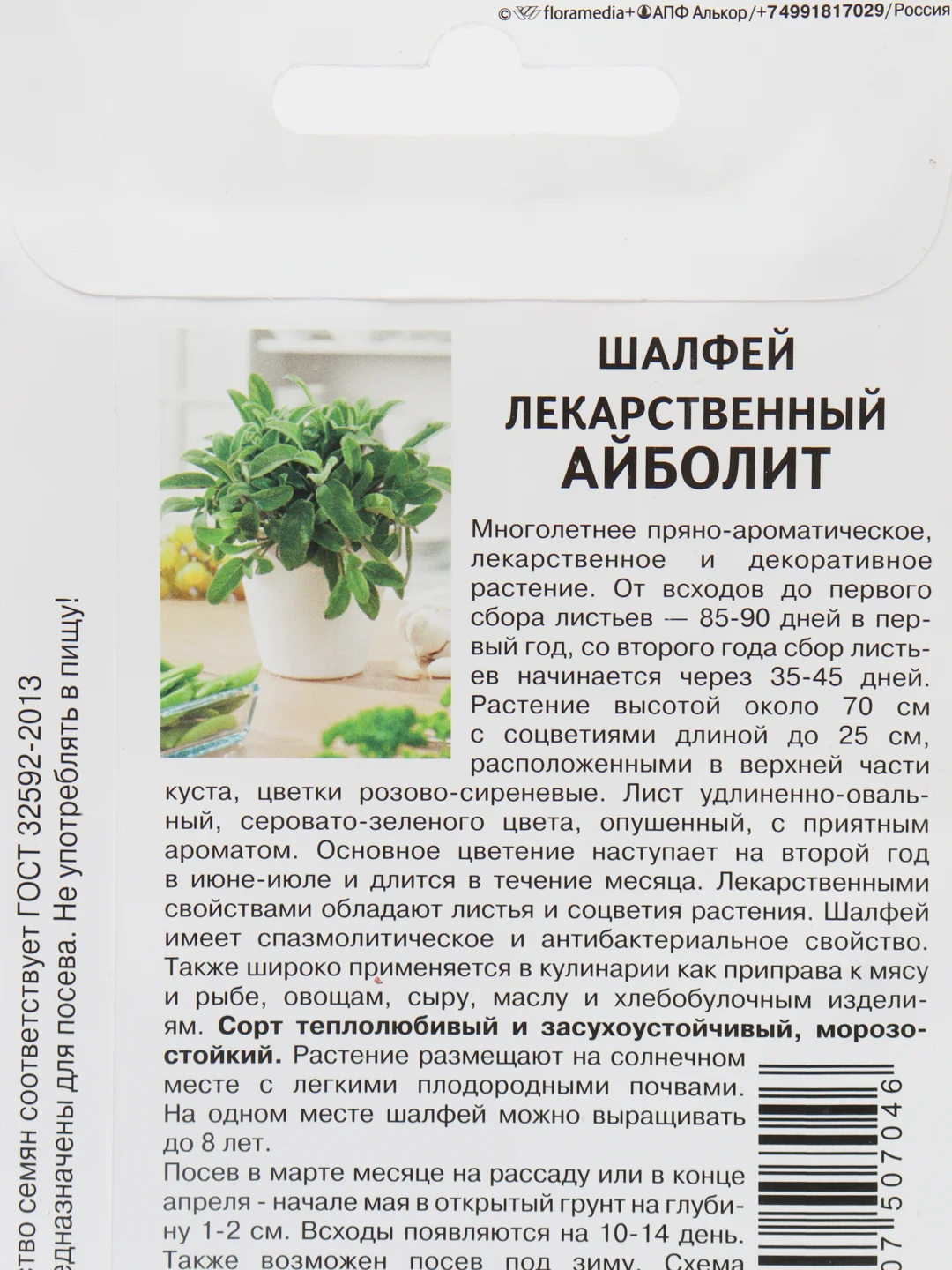 Семена "Шалфей Айболит лекарственный", Партнер