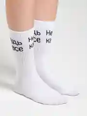 Носки женские длинные с надписями