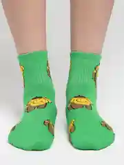 Лайм носки женские с животными