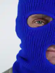 Индиго балаклава вязанная, унисекс, 20 цветов