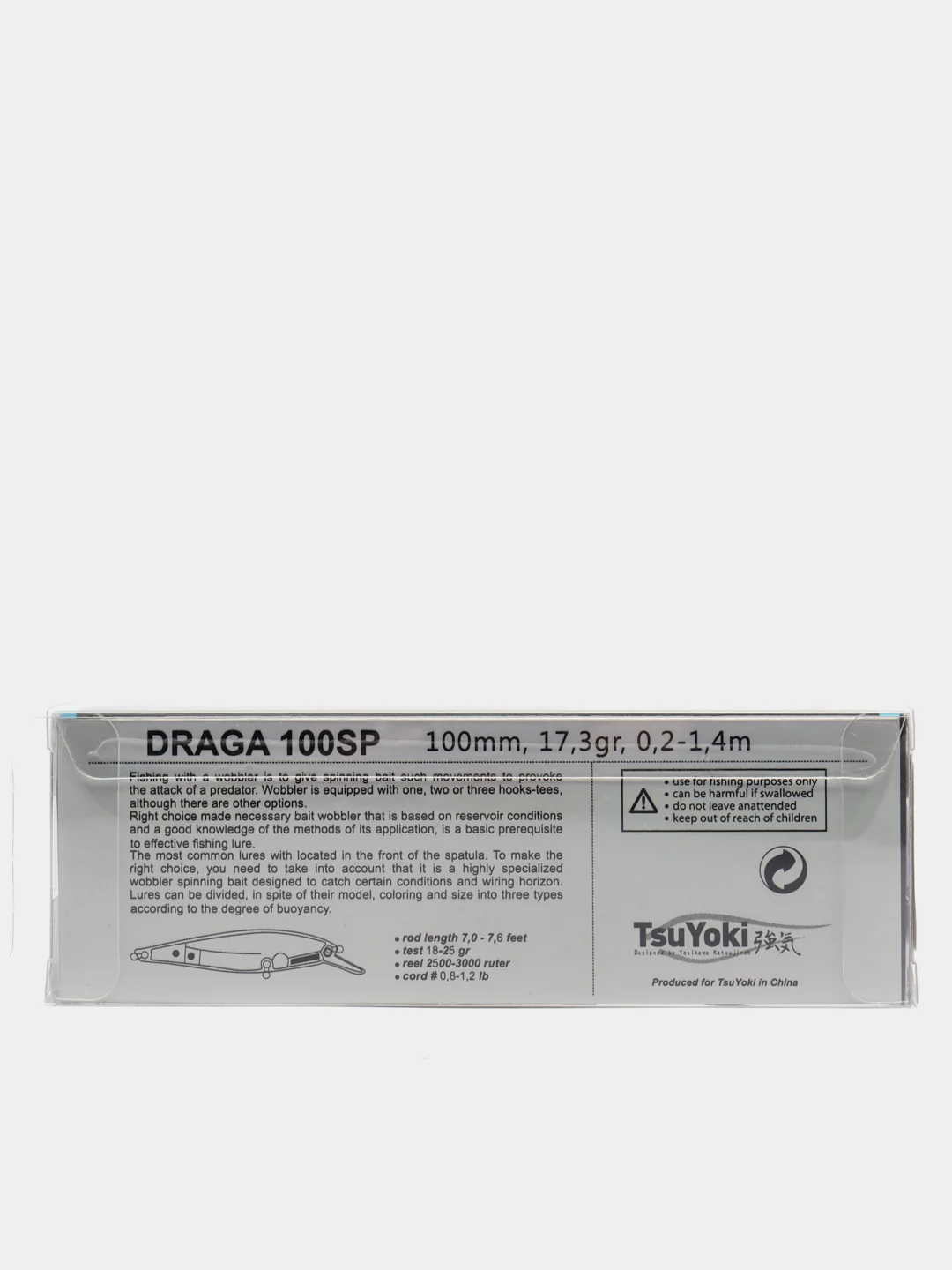 Белый воблер TsuYoki Draga 100SP