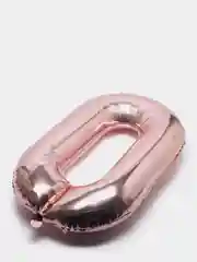 Розовый воздушный шар "Цифра 0" розовый фольгированный , 100 см