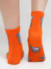 Оранжевый носки женские с животными