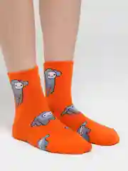 Оранжевый носки женские с животными