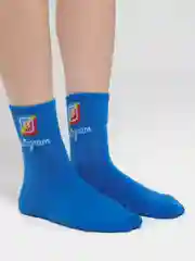 Лазурный женские носки с принтом
