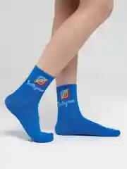 Лазурный женские носки с принтом