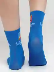 Лазурный женские носки с принтом