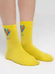 Желтый женские носки с принтом