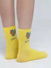 Желтый женские носки с принтом
