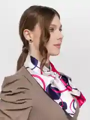 Бордовый французская косынка