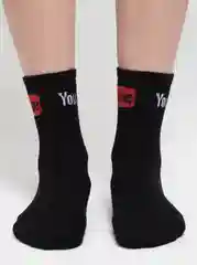 Черный женские носки с принтом