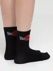Черный женские носки с принтом