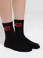 Черный женские носки с принтом