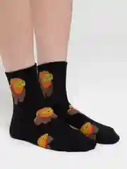 Черный носки женские с животными