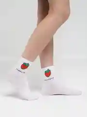 Белый цветные, яркие, женские носки