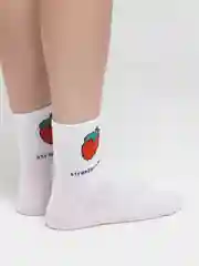 Белый цветные, яркие, женские носки