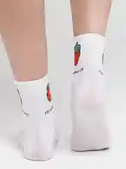 Белый цветные, яркие, женские носки