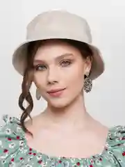 Бежевый панама однотонная, унисекс