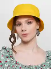 Желтый панама однотонная, яркая, унисекс