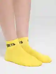 Желтый женские носочки с надписями