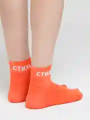Оранжевый женские носочки с надписями