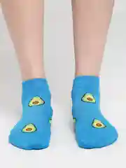 Лазурный женские носки с авокадо