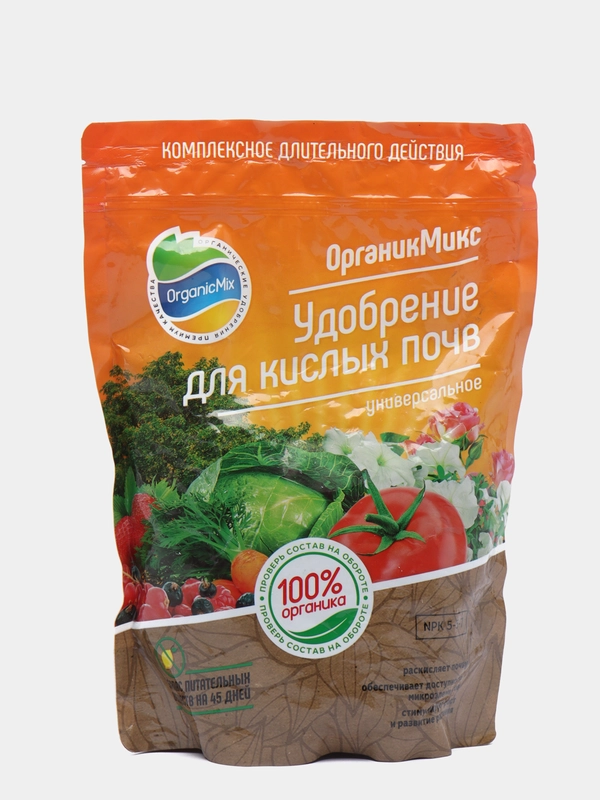 Универсальное удобрение для кислых почв ОрганикМикс, 850 г