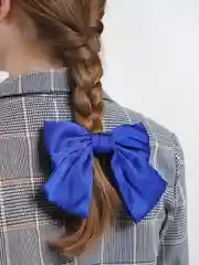 Синий бант для волос, на заколке, атласный, 20 цветов