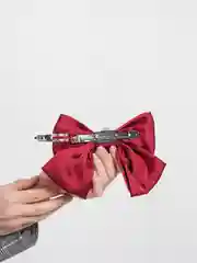 Бордовый бант для волос, на заколке, атласный, 20 цветов