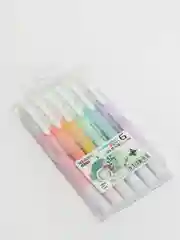 Пастельные текстовыделители двухсторонние, набор 6 штук
