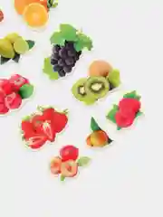 Красный наклейки стикеры детские объемные Фрукты Ягоды Цветы