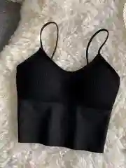 Черный женский топ без косточек