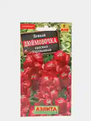 Левкой "Дюймовочка" красный карликовый (семена,цветы)