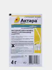 Актара суперсредство от колорадского жука, тли, трипсов, белокрылки, почвенных мушек, 4 г