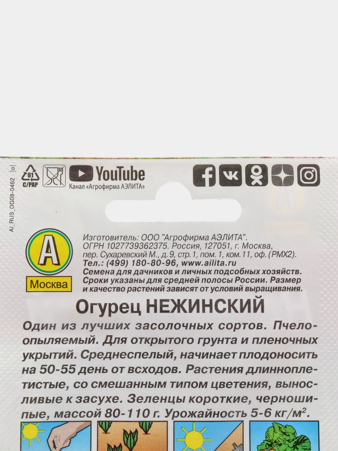 Огурец "Нежинский", засолочный, среднеспелый, семена