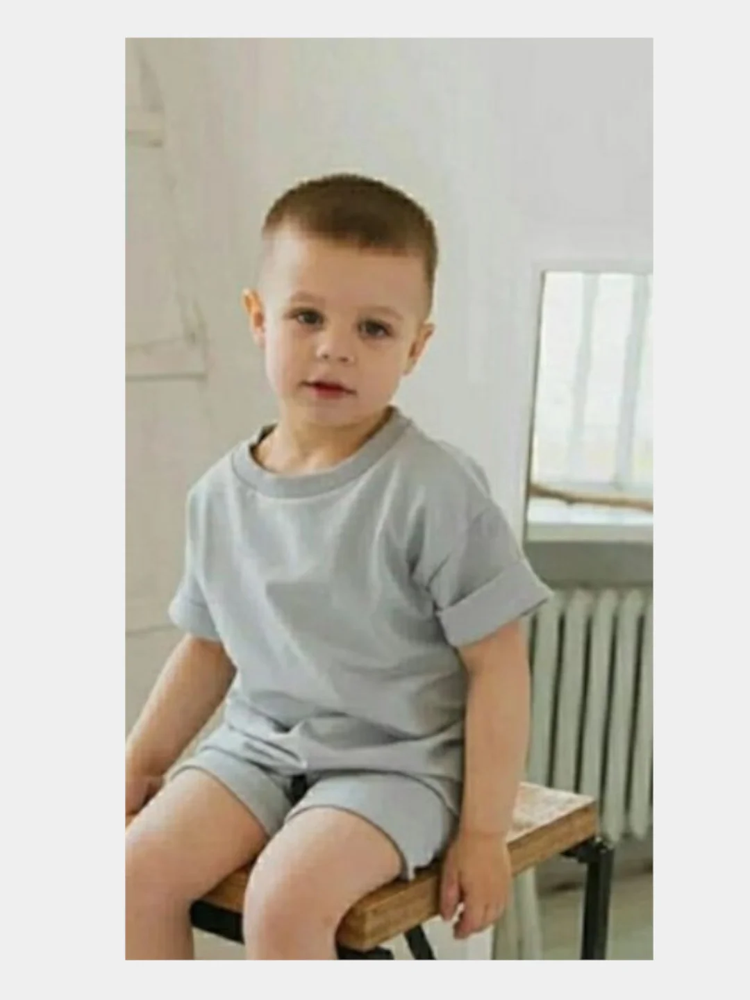 Лавандовый детский костюм унисекс: футболка и шорты