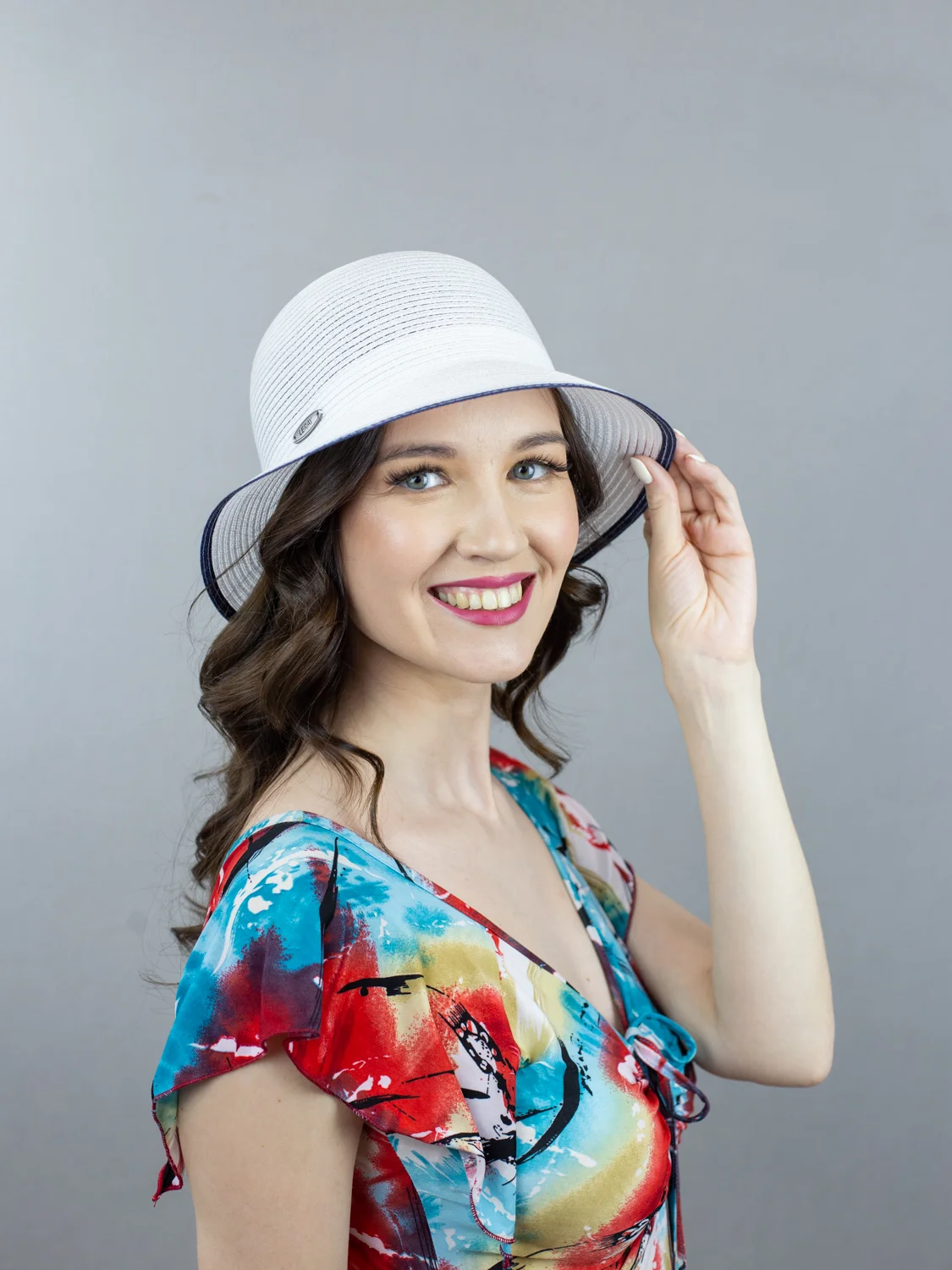 Белый шляпа LERAY ДОМИНИКА, хлопок, 56-58