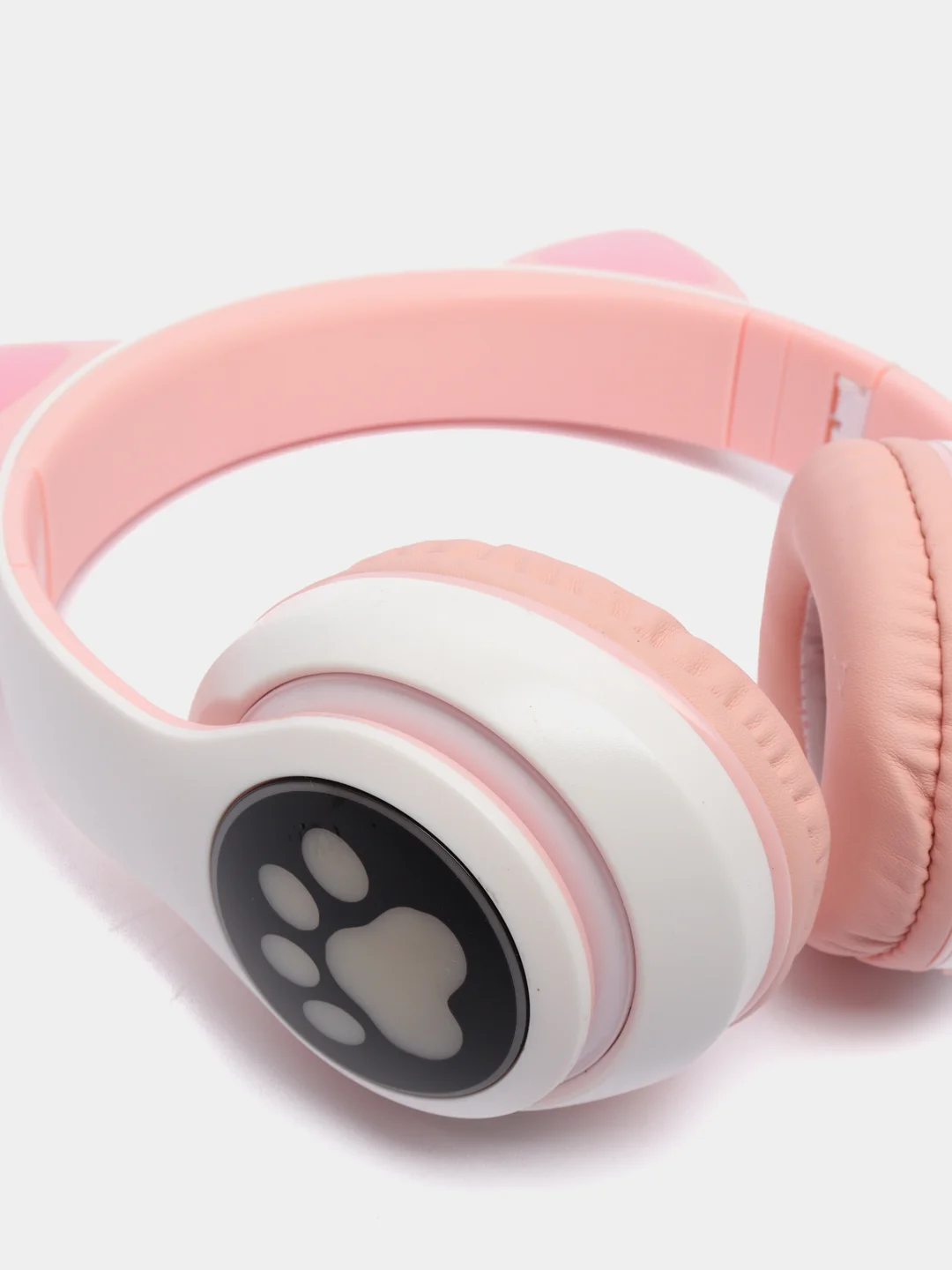 Розовый безпроводные Bluetooth наушники с кошачими светящими ушками CAT STN-28