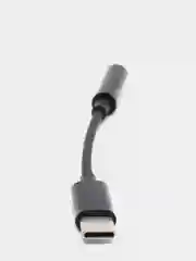 Черный aux адаптер переходник для наушников USB Type C аудио-разъём jack 3.5