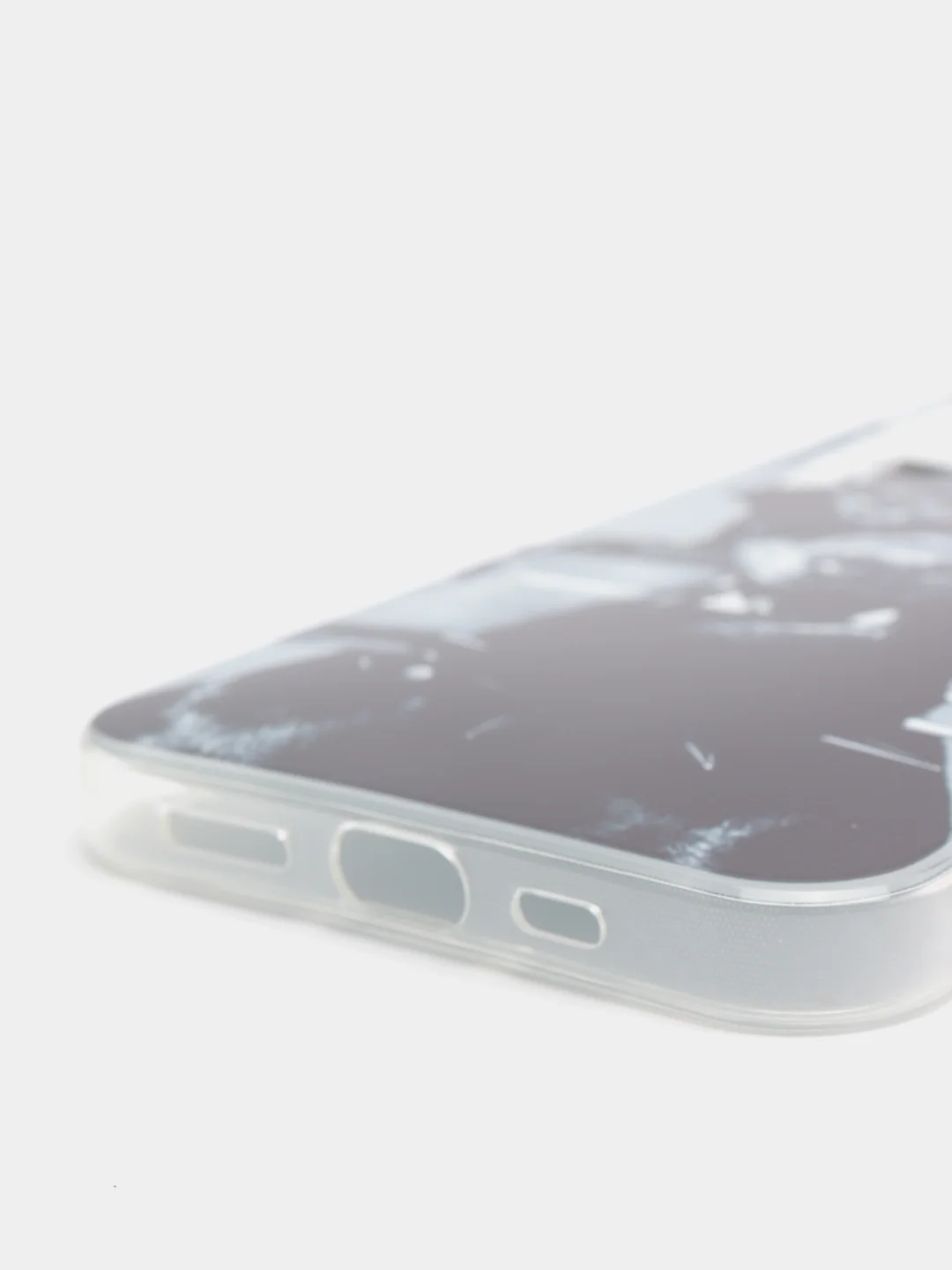Серый силиконовый чехол на Apple iPhone 12/12 Pro / Айфон 12/12 Pro прозрачный, с рисунком