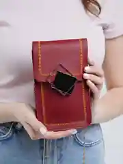 Багровый женская сумка для смартфона