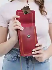 Багровый женская сумка для смартфона