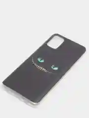Черный силиконовый чехол на Samsung Galaxy A51 / Самсунг А51 прозрачный с рисунком, защита камеры