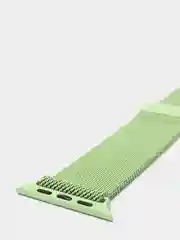 Салатовый ремешок для смарт - часов Apple Watch "Миланская петля", металлический браслет