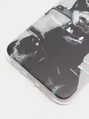 Серый силиконовый чехол на Apple iPhone 11 / Айфон 11 прозрачный, с рисунком, защита камеры